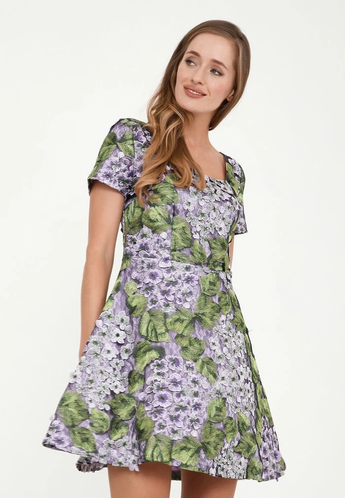 Madam-T AGAVA - Robe De Soirée - Lila, Grün 5 Madam-T AGAVA - Robe De Soirée - Lila, Grün – Image 5