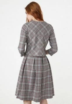 Madam-T Robe De Jour - Grau/ Weinrot -Madam-T Soldes 2022 3a69c3e426b44bcba728a3a3b349499c