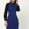 Madam-T JERSEYKLEID AVIRA - Robe De Jour - Indigo, Schwarz