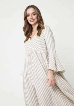 Madam-T Robe De Jour - Weiß/ Beige -Madam-T Soldes 2022 3be4e9ad3b664ab6898d5357900934c7
