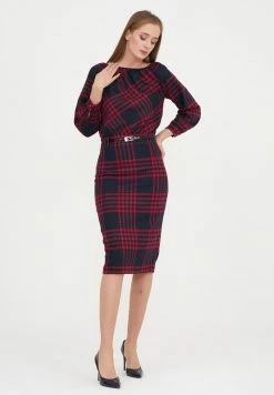 Madam-T KALIPSA - Robe Fourreau - Blau, Burgund.