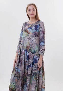 Madam-T DEMETRANA - Robe Pull - Beige/ Blau -Madam-T Soldes 2022 3d87eb2b928041b898c1dd3f0de402f4