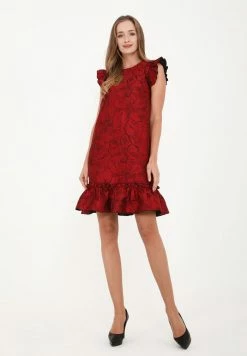 Madam-T GRETA - Robe De Jour - Schwarz, Rot