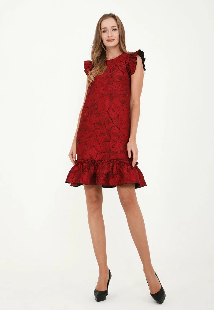 Madam-T GRETA - Robe De Jour - Schwarz, Rot 1 Madam-T GRETA - Robe De Jour - Schwarz, Rot