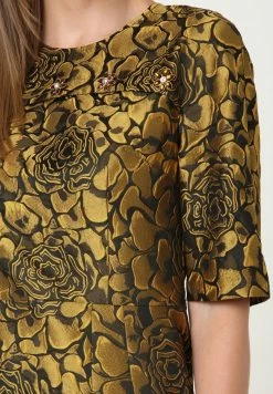 Madam-T Robe Fourreau - Schwarz, Senf -Madam-T Soldes 2022 3dfdef175b914fd1887e9528115093d5