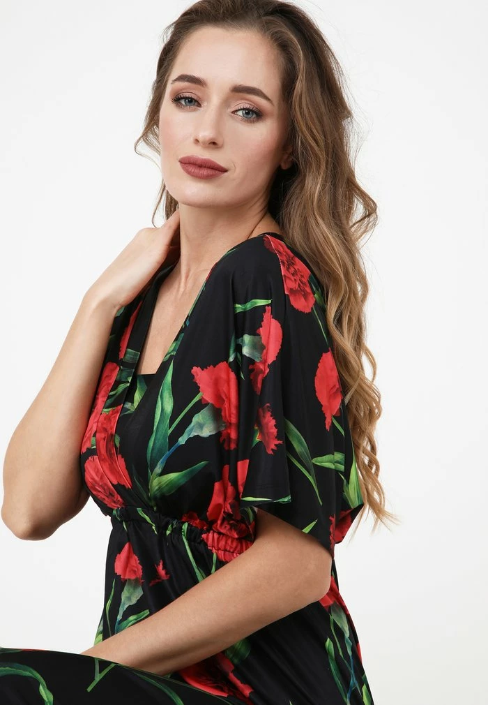 Madam-T LESTRA - Robe De Jour - Schwarz/ Koralle 6 Madam-T LESTRA - Robe De Jour - Schwarz/ Koralle – Image 6