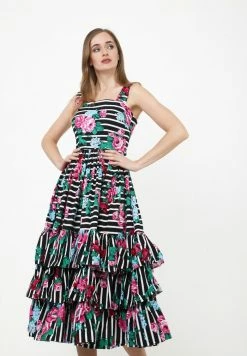 Madam-T Robe De Jour - Schwarz, Rosa -Madam-T Soldes 2022 3ed6b6e06d074e62a28ed1111f531633