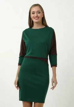 Madam-T Robe Fourreau - Grün, Braun -Madam-T Soldes 2022 3f263e380ead4430a511ef68f70da014