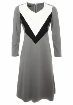 Madam-T DGINI - Robe En Jersey - Grau, Weiß -Madam-T Soldes 2022 3f2c8fd447a94249a29c46f464db4c01