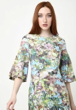 Madam-T DEGA - Robe Fourreau - Hellblau, Grün -Madam-T Soldes 2022 3fc72319a3114dc7bde259004604dad9