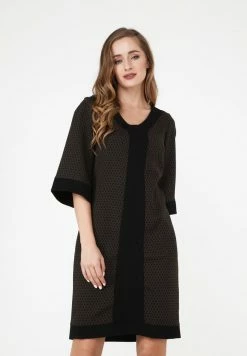 Madam-T REINA - Robe De Jour - Schwarz/ Khaki