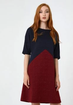 Madam-T LOLITA - Robe Pull - Blau, Weinrot