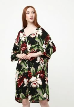 Madam-T AMPERO - Robe De Jour - Schwarz/grün