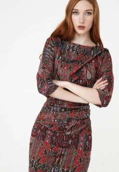 Madam-T Robe Fourreau - Terrakotta/ Khaki -Madam-T Soldes 2022 41cb0d7d51be4a94ae74f480d4399090