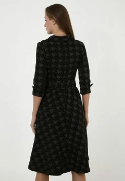 Madam-T NENSI - Robe De Jour - Schwarz, Khaki -Madam-T Soldes 2022 426231675243441385a4f8afe92d4fe0