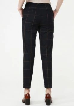 Madam-T Pantalon Classique - Blau/ Braun -Madam-T Soldes 2022 4287e345677e424dbb2b599597b02b74