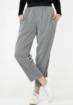 Madam-T HOSE CRETA - Pantalon Classique - Grau -Madam-T Soldes 2022 42e07aac44444a4781fcbea8632f14d3