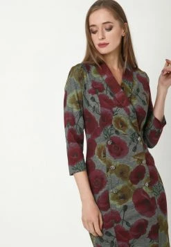 Madam-T KONTATA - Robe Fourreau - Grau, Senf -Madam-T Soldes 2022 4395973fe041439d9e10301217bc6d3f