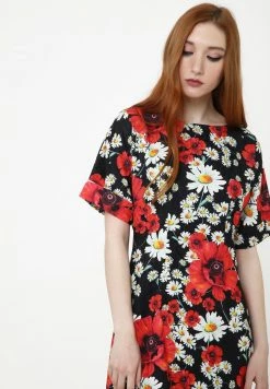 Madam-T Robe De Jour - Schwarz Rot -Madam-T Soldes 2022 43fe0bf33e9143b28add6f1f9d636903