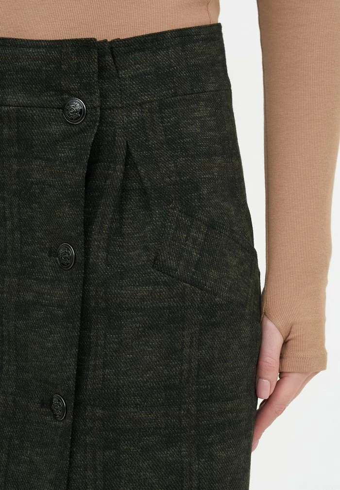 Madam-T ROCK NORMA - Jupe Portefeuille - Khaki 5 Madam-T ROCK NORMA - Jupe Portefeuille - Khaki – Image 5