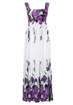 Madam-T TOSCANA - Robe De Jour - Weiß, Lila -Madam-T Soldes 2022 45239d45d3244accbc6dd6ae89836e66