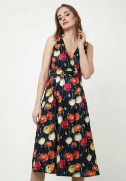 Madam-T GENEVRA - Robe De Jour - Blau, Rot