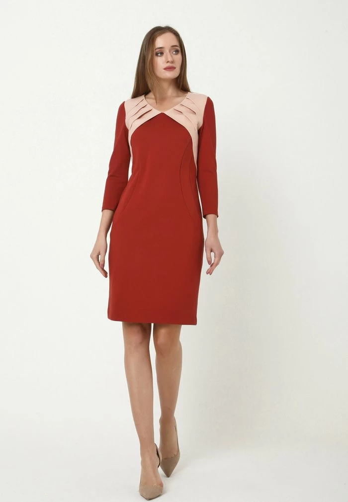 Madam-T AMRITA - Robe Fourreau - Red 2 Madam-T AMRITA - Robe Fourreau - Red – Image 2