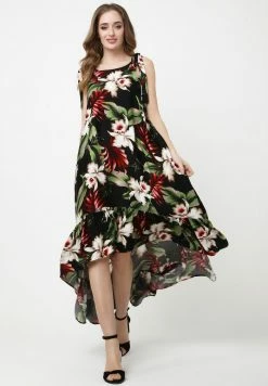 Madam-T PERCAMA - Robe De Jour - Schwarz, Grün