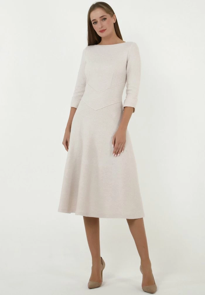 Madam-T YANNA - Robe En Jersey - Creme 7 Madam-T YANNA - Robe En Jersey - Creme – Image 7