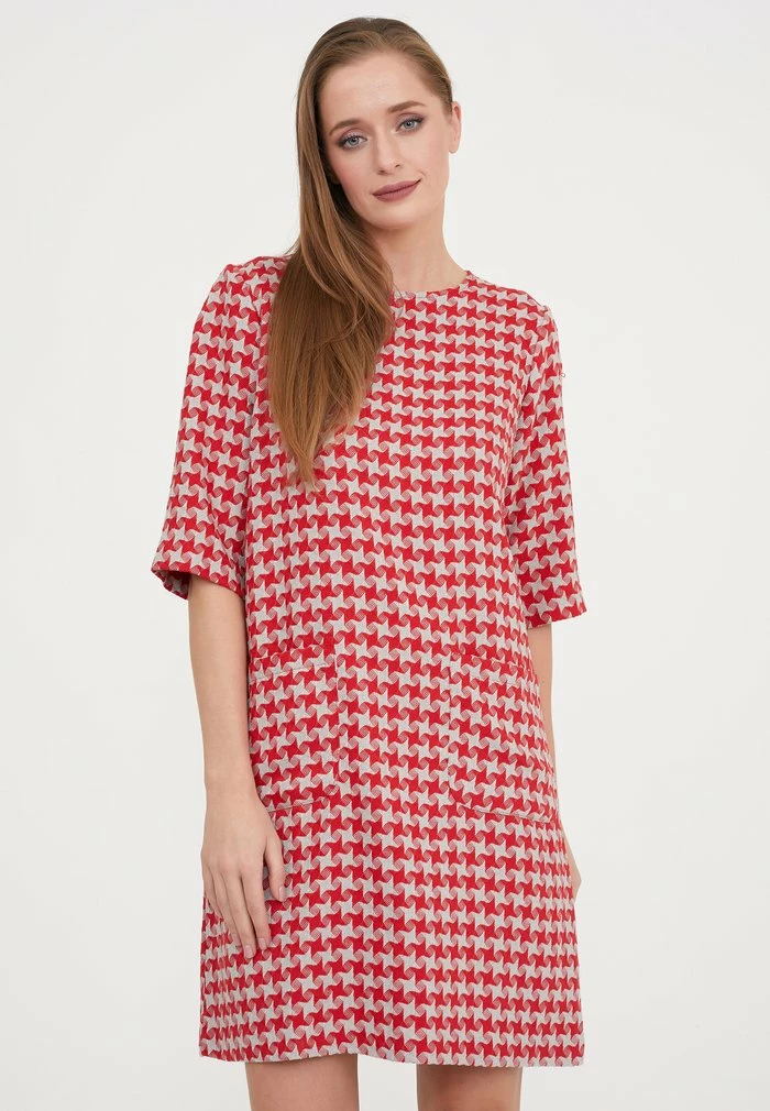 Madam-T MILANIA - Robe De Jour - Grüner Zig/ Rot 6 Madam-T MILANIA - Robe De Jour - Grüner Zig/ Rot – Image 6