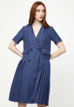 Madam-T TEODORINA - Robe Chemise - Blau