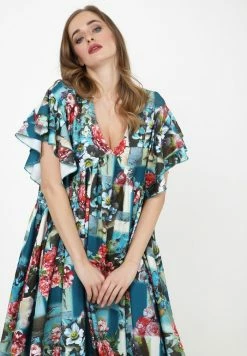 Madam-T Robe De Jour - Aqua Rot -Madam-T Soldes 2022 48ae706a9603403c9cd304d2a5bfc16c