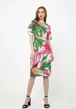 Madam-T ALTEA - Robe Fourreau - Weiß/rosa -Madam-T Soldes 2022 48fb9b851d2847fda168aa1c228e54f7