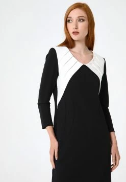 Madam-T Robe De Jour - Schwarz-weiss -Madam-T Soldes 2022 4b82d01a3f414897a3d0eb741de2db5c