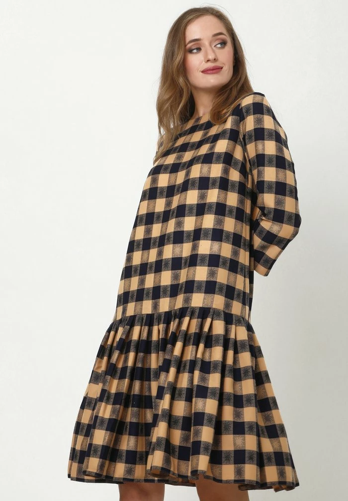 Madam-T OTTILIANA - Robe De Jour - Beige, Blau 1 Madam-T OTTILIANA - Robe De Jour - Beige, Blau