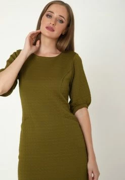 Madam-T ALLTAGS AGARATA - Robe Fourreau - Khakifarben -Madam-T Soldes 2022 4be2b787af8c4115891b53d5e7163335