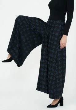 Madam-T GIZA - Pantalon Classique - Black/blue -Madam-T Soldes 2022 4bfb490b5ac84295b39e38cdb90f9cb2