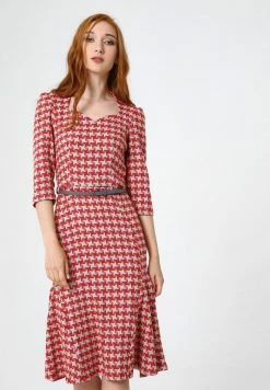 Madam-T LUNA - Robe Pull - Grau, Rot