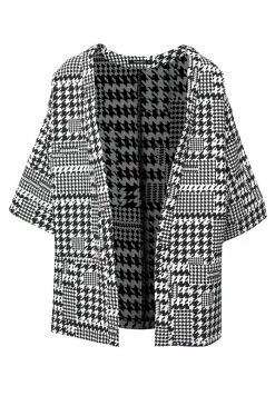 Madam-T Gilet - Weiß Schwarz -Madam-T Soldes 2022 4c91196d17c547ab8b5be98e980406b0