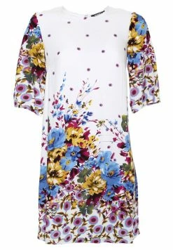 Madam-T MILANA - Robe De Jour - Weiß, Hellblau -Madam-T Soldes 2022 4cbbb73917f447c38bd49590029b2f55