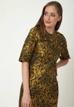 Madam-T Robe Fourreau - Schwarz, Senf -Madam-T Soldes 2022 4cc6e778dc0a4df9af99e8883b081e2e