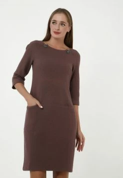 Madam-T FERULE - Robe Fourreau - Hellbraun -Madam-T Soldes 2022 4cf8c50a101644a6b03bd64211ff36cd