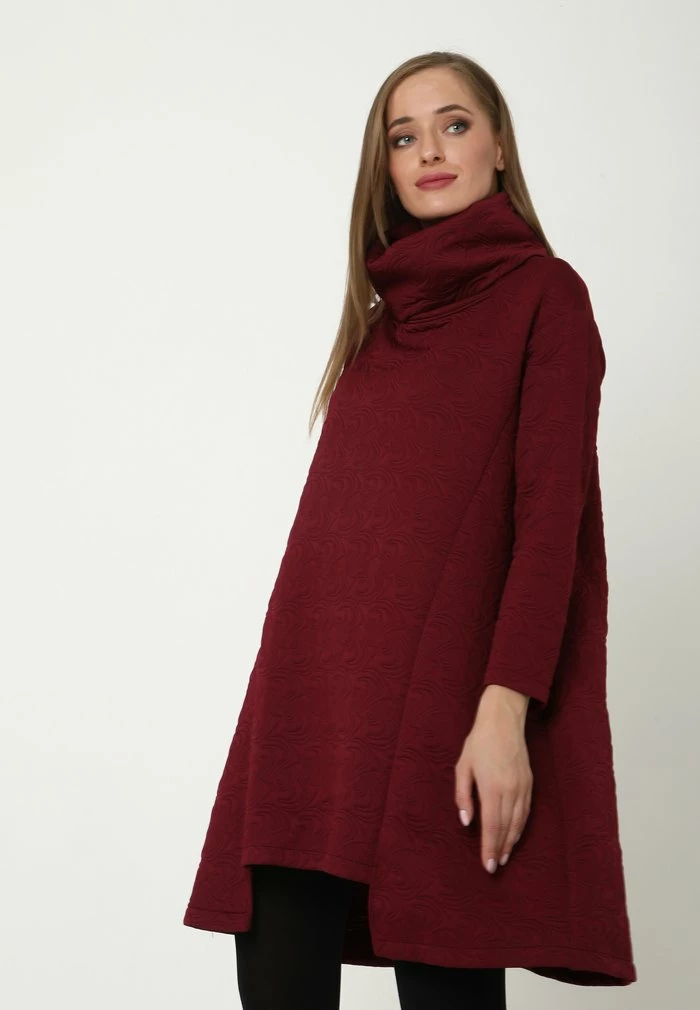 Madam-T Robe En Jersey - Weinrot 4 Madam-T Robe En Jersey - Weinrot – Image 4