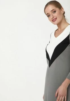 Madam-T DGINI - Robe En Jersey - Grau, Weiß -Madam-T Soldes 2022 4de7636e83c5478580a0b8aec60e207e