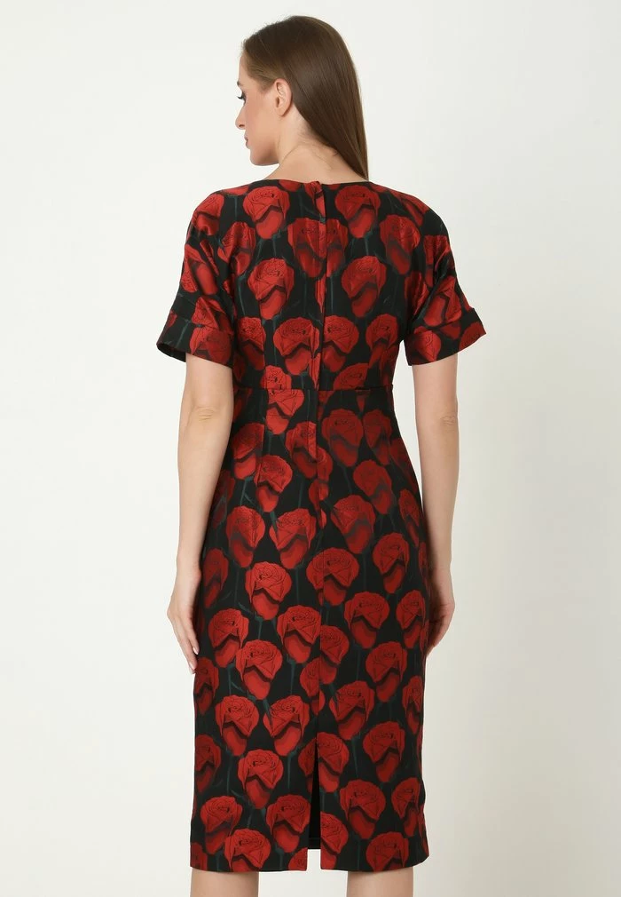 Madam-T ALTEA - Robe Fourreau - Schwarz, Rot 3 Madam-T ALTEA - Robe Fourreau - Schwarz, Rot – Image 3