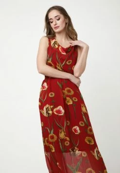 Madam-T ZAKIA - Robe De Jour - Wein Rot, Gelb -Madam-T Soldes 2022 4ed95a5070164677af6f6d31f4c228c6