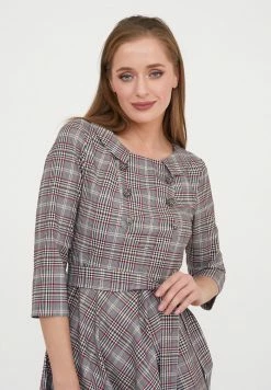 Madam-T VESTA - Robe De Jour - Grünes Leder Olegine Rot -Madam-T Soldes 2022 4f3b595ffba942e3b639fb778794221f