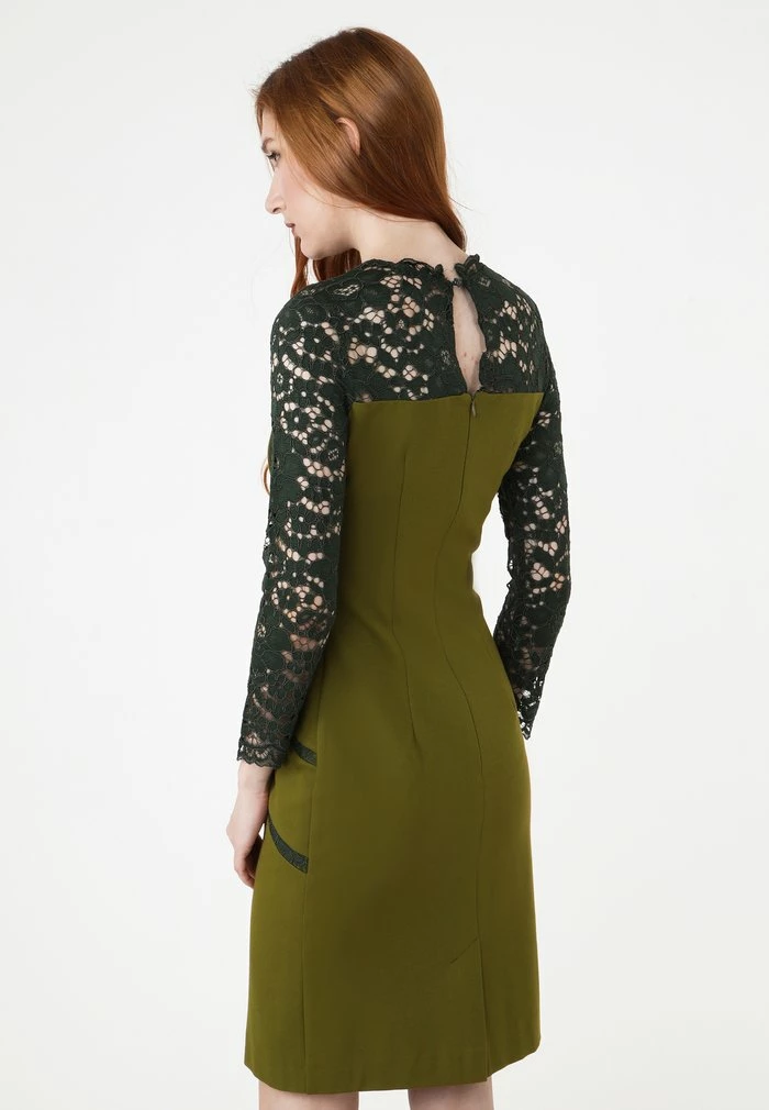 Madam-T BAKURA - Robe Fourreau - Khaki 3 Madam-T BAKURA - Robe Fourreau - Khaki – Image 3