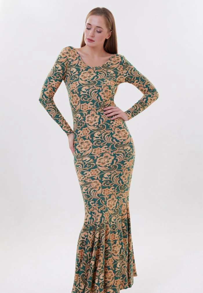 Madam-T PENELOPA - Robe Fourreau - Beige/grün 5 Madam-T PENELOPA - Robe Fourreau - Beige/grün – Image 5