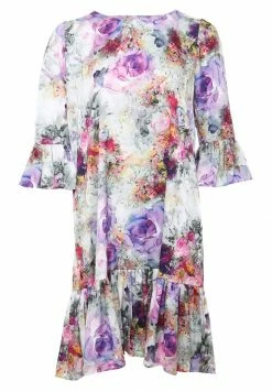 Madam-T Robe De Jour - Grau, Lila -Madam-T Soldes 2022 502d15799dd6448ba53aa04da93c52b1